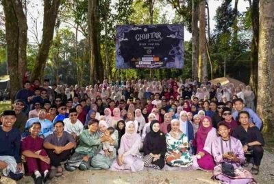 Antara peserta yang menyertai GeoIftar 4.0 yang diadakan di Forest 8 Senses Campsite, Tanjung Malim, Perak.