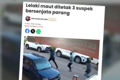 Laporan Sinar Harian pada Sabtu.