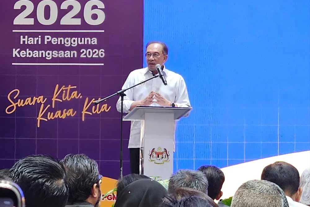 Anwar ketika berucap sempena Hari Pengguna Kebangsaan (HPK) 2026 pada Ahad.