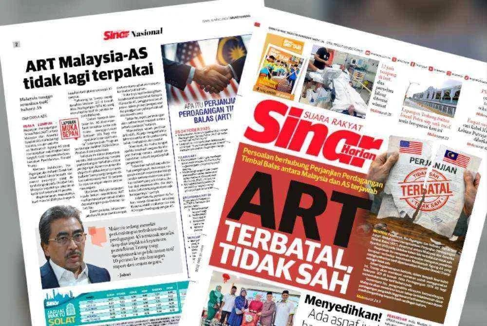 Laporan Sinar Harian pada Isnin.