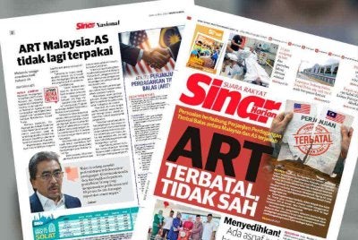 Laporan Sinar Harian pada Isnin.