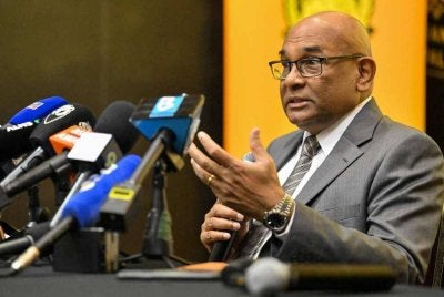Windsor semasa sidang media di Wisma FAM, Kelana Jaya pada Isnin. FOTO: AFP