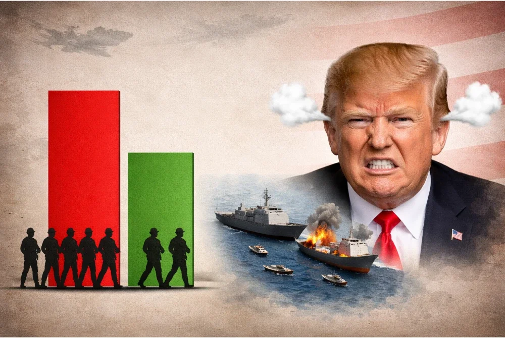 Trump. Gambar dijana AI