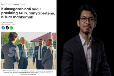 Laporan Sinar Harian dan Muhammad Kamil (kanan)