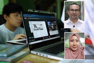 PdPR juga memerlukan kos tambahan untuk membeli peranti supaya setiap anak dapat menyertai sesi PdPR. Gambar kecil: Husni dan Latifah