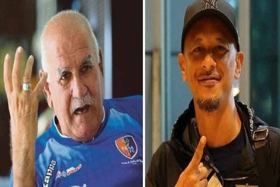 Santokh (kiri) dan Hardi pernah menyuarakan kebimbangan mereka mengenai hala tuju bola sepak Malaysia. 