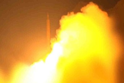 Tangkap layar rakaman pada 18 Mac 2026 menunjukkan gelombang ke-61 Operasi Janji Benar 4 oleh Pasukan Pengawal Revolusi Islam (IRGC). Foto Agensi