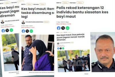 Laporan Sinar Harian berhubung kes bayi maut di pusat jagaan kanak-kanak 