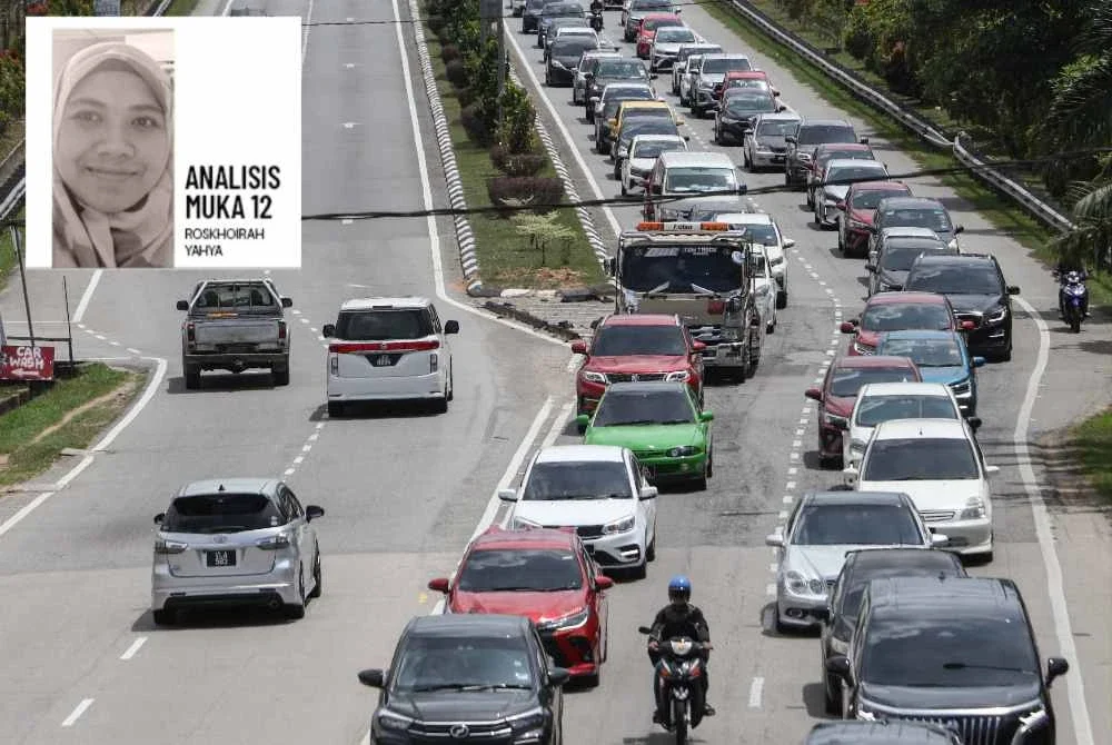 Setiap kali musim perayaan, laluan ini akan dipenuhi kenderaan bergerak perlahan menuju ke arah sama. Foto fail Bernama
