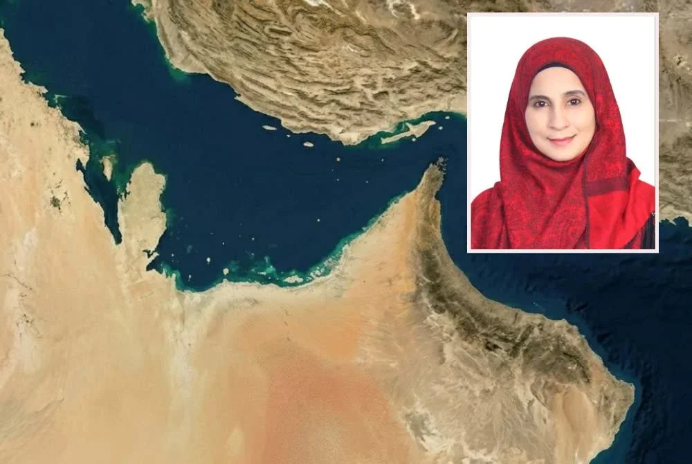 Selat Hormuz menjadi pusat kebimbangan pasaran tenaga global sejak Kor Pengawal Revolusi Islam mengumumkan penutupannya kepada kebanyakan kapal ketika serangan berterusan AS-Israel ke atas Iran yang bermula pada 28 Februari. Gambar kecil: Profesor Madya Dr Azlizan Mat Enh