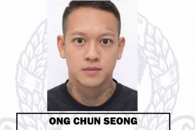 Polis sedang mengesan Ong Chun Seong.