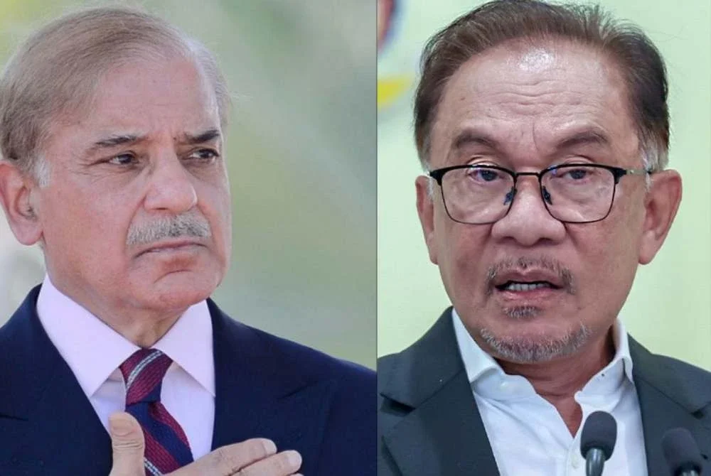 Shehbaz Sharif (gambar kiri) dan Anwar pada Jumaat bersetuju untuk meneruskan usaha keamanan di Asia Barat susulan perang Amerika Syarikat-Israel di Iran.