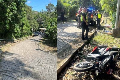 Motosikal yang ditunggang Mohd Sabri dipercayai hilang kawalan sebelum terbabas sendiri ke bahu jalan sebelah kiri.