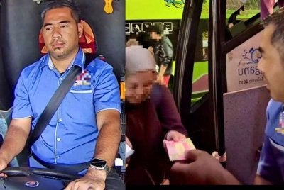 Mohamad Hafiz yang mempunyai pengalaman membawa bas selama 14 tahun, berkongsi rezeki dengan penumpang sempena Aidilfitri.
