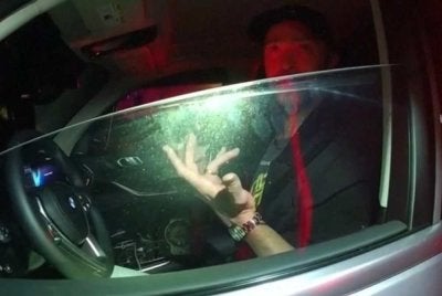 Tangkap layar rakaman kamera badan polis menahan Timberlake pada 2024 atas kesalahan memandu dalam keadaan mabuk. Foto: Agensi