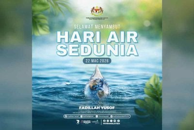 Hantaran Fadillah di Facebook sempena sambutan Hari Air Sedunia (HAS) pada Ahad.