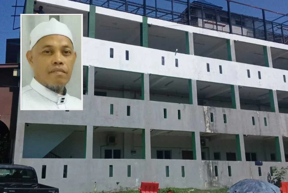 Keadaan terbaharu Maahad Tahfiz Aman Bistari yang telah dibaik pulih hasil gotong-royong kakitangan dan pelajar sekolah berkenaan. Gambar kecil: Asri