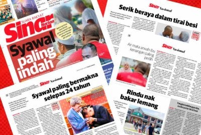 Laporan Sinar Harian pada Isnin. 