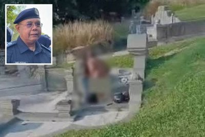 Tangkap layar tular mengenai pasangan lelaki dan wanita dilihat membuat perbuatan tidak senonoh di tanah perkuburan pada 22 Mac lalu. Gambar kecil: Abdul Rozak