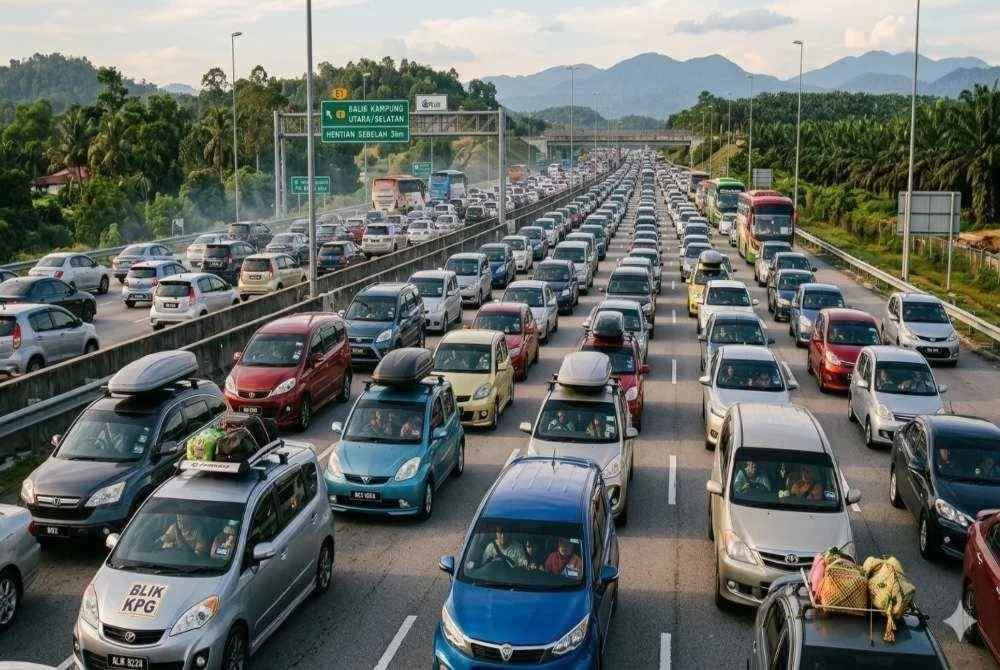 Merak Jalanan ambil masa 16 jam untuk sampai kampung halaman. - FOTO: Imej janaan AI 