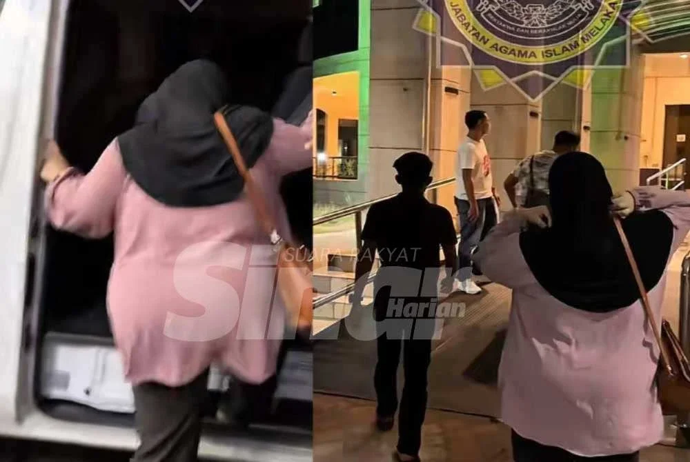 Wanita berkenaan dan pasangan diangkut menaiki van untuk dibawa ke JAIM untuk proses selanjutnya.