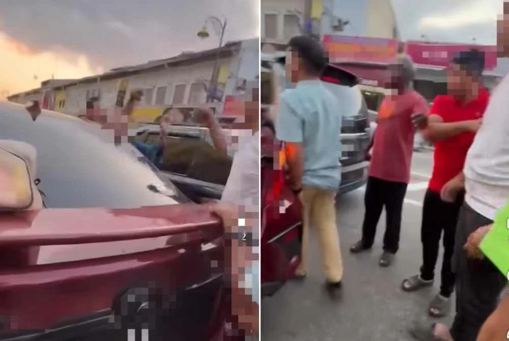 Tangkap layar video tular perselisihan faham di Jalan Payamas-Tangkak.