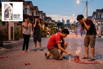 ​Budaya bermain mercun sehingga merosakkan harta benda dan mengancam nyawa perlu dihentikan. FOTO: Imej janaan AI
