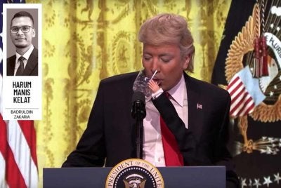 Fallon mempersendakan Trump dalam salah satu episod rancangan bual bicaranya baru-baru ini.