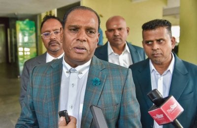 Saravanan ketika ditemui media selepas Mesyuarat CWC MIC di Menara Manickavasagam, Kuala Lumpur pada Rabu. FOTO: Bernama 