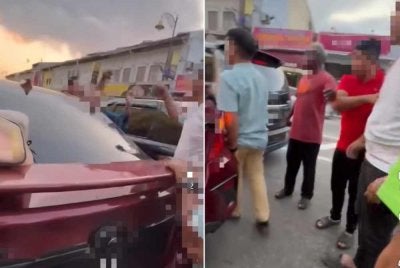 Tangkap layar video tular perselisihan faham di Jalan Payamas-Tangkak.