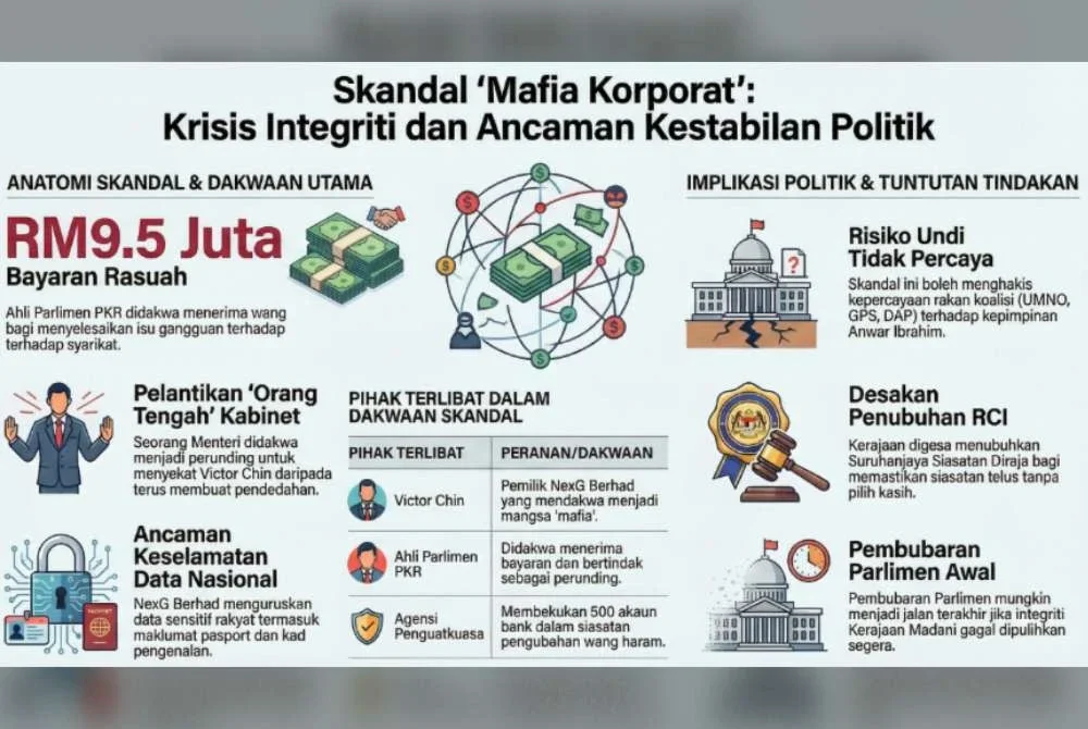 Dikaitkan dengan skandal mafia korporat, Victor Chin tampil mengemukakan pendedahan mengejutkan apabila mendakwa membayar RM9.5 juta kepada seorang Ahli Parlimen PKR bagi menyelesaikan isu berkenaan.