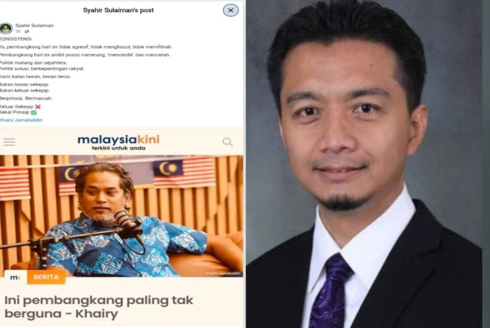 Hantaran dibuat Mohd Syahir (kanan) pada Khamis.