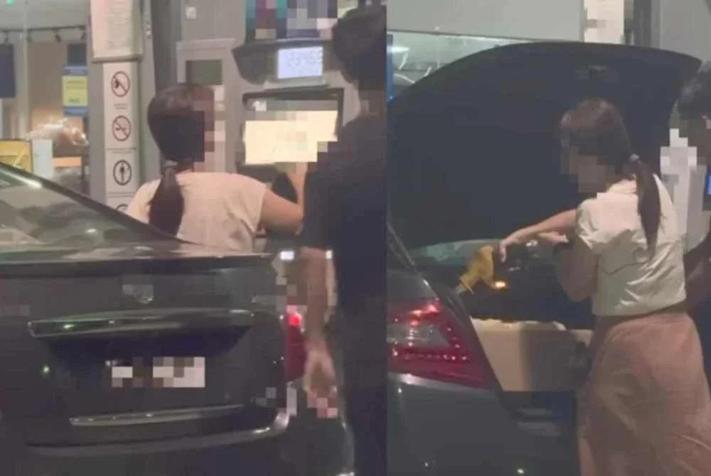 KPDN Johor sedang mencari dua individu ini berhubung kes pengisian petrol RON95 melebihi had.