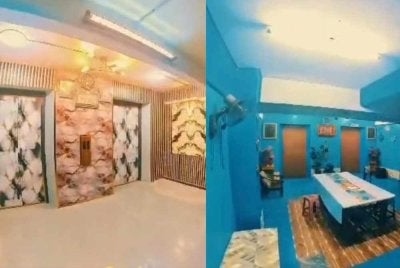 Suasana seperti hotel ketika mengunjungi Blok G Flat Seri Perantau. Foto sumber TikTok boyhafizz