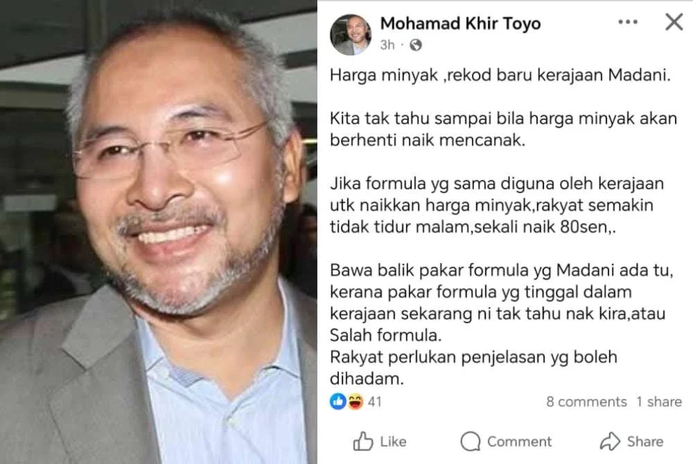 Mohamad Khir dalam hantaran di Facebook beliau pada Jumaat.