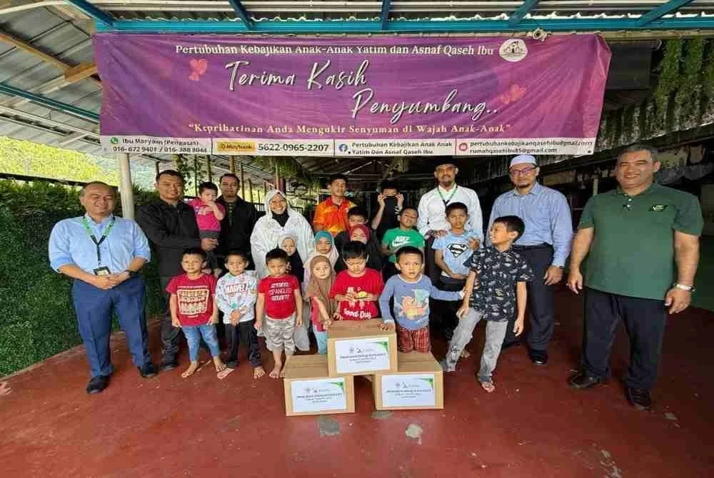 Sumbangan wang tunai dan kotak infaq disumbangkan kepada Pusat Kebajikan Anak-Anak Yatim dan Asnaf Qaseh Ibu, Kuala Lumpur.