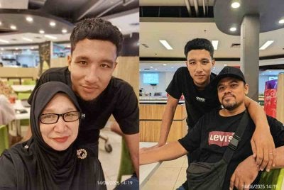 Gambar kenangan Suzita dan suami bersama Allahyarham Muhammad Zahran.