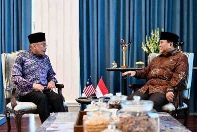 Anwar ketika mengadakan pertemuan dengan Presiden Indonesia, Prabowo Subianto di Istana Merdeka, pada Jumaat. Foto Facebook Anwar Ibrahim 