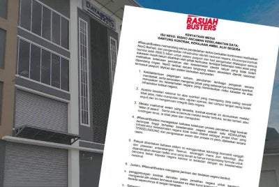 Kenyataan #RasuahBusters pada Sabtu mengenai kontroversi NexG.