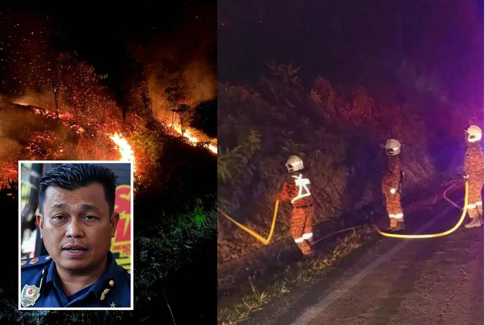 JBPM Kelantan merekodkan peningkatan mendadak bilangan panggilan kebakaran terbuka sebanyak 64 peratus daripada jumlah panggilan keseluruhan pada bulan Mac ini. - Gambar kecil (Farhan Sufyan)