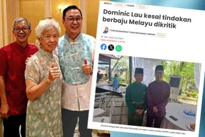 Dominic menyifatkan tindakan pihak tertentu yang mengkritik pemakaian tradisional beliau sebagai perbuatan double-standard dan tidak berasas.
