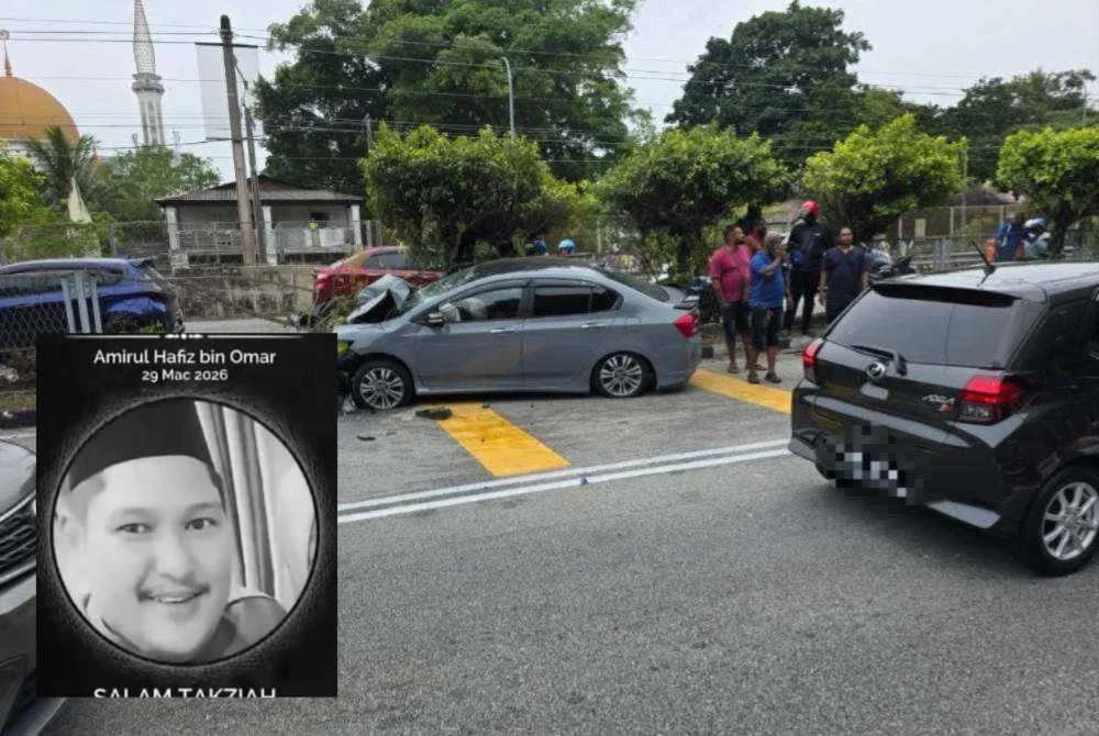 Amirul Hafiz Omar maut dirempuh pemandu mabuk dalam kejadian di Jalan Raya Barat pada Ahad.