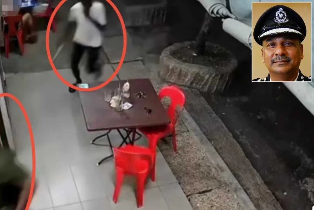 Video memaparkan kumpulan suspek bersenjata tajam menyerang individu di sebuah kedai makan di Kapar, Klang pada Ahad lepas tular di media sosial. Gambar kecil: Vijaya Rao
