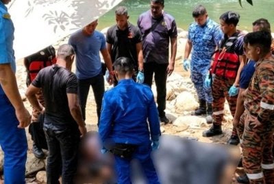 Dua remaja lemas ketika mandi di sungai berhampiran sebuah lokasi penginapan di Mandalipau, Papar, pagi Selasa. Foto sumber media sosial