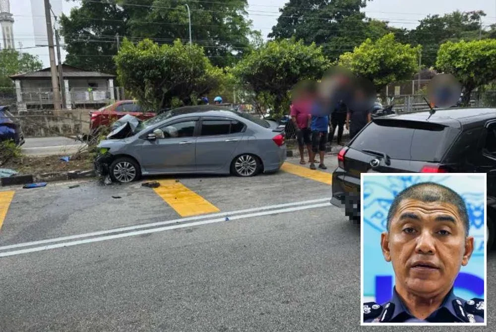 Seorang penunggang motosikal maut dilanggar pemandu dipercayai mabuk dan bawah pengaruh dadah Ahad lalu. - Gambar kecil (Mohammed Hasbullah)