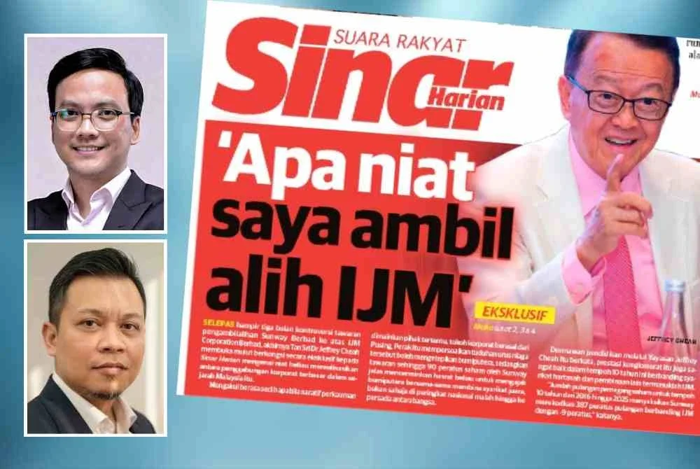 Laporan muka depan Sinar Harian pada Khamis. Gambar kecil: Alvin (atas), Mohd Faisol (bawah)