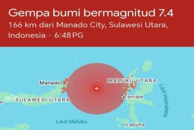 Kawasan dilaporkan terjejas - sumber Google 