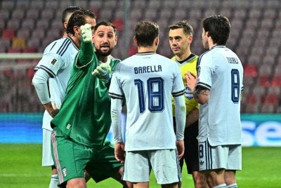 Itali gagal ke Piala Dunia tiga kali berturut-turut. Foto AFP