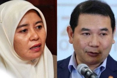 Faekah dan Rafizi (kanan)