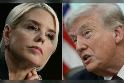Bondi (kiri) dan Trump. Foto Agensi